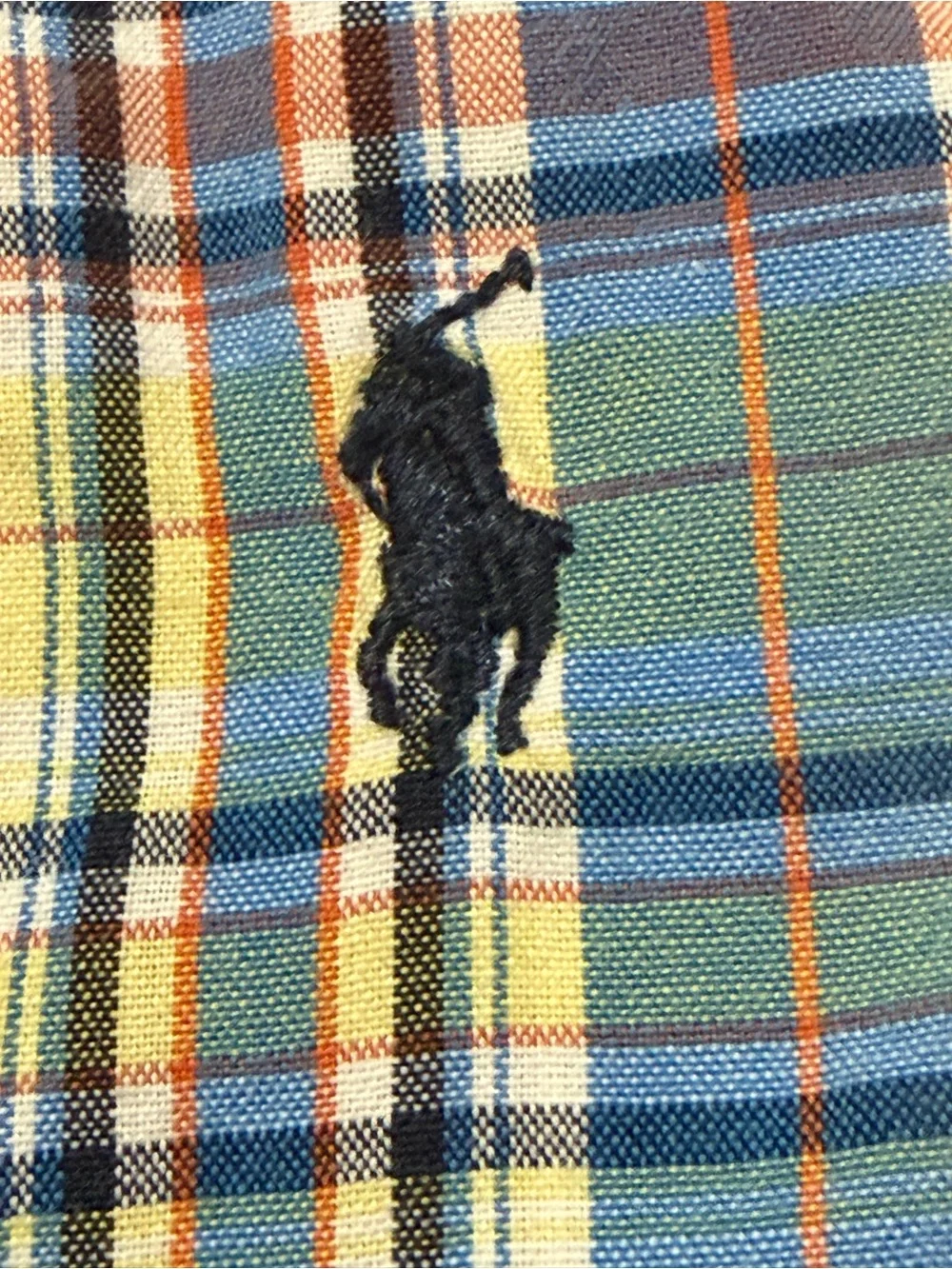 Ralph Lauren Plaid Button-Down Kids Romper in Blue, Green & Brown